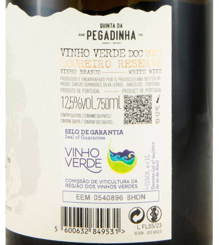 2023 Quinta da Pegadinha Loureiro Reserva branco