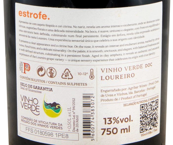 2024 Estrofe Ânfora Loureiro white
