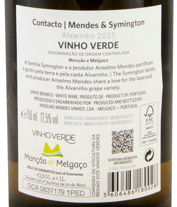 2025 Anselmo Mendes Contacto Alvarinho white