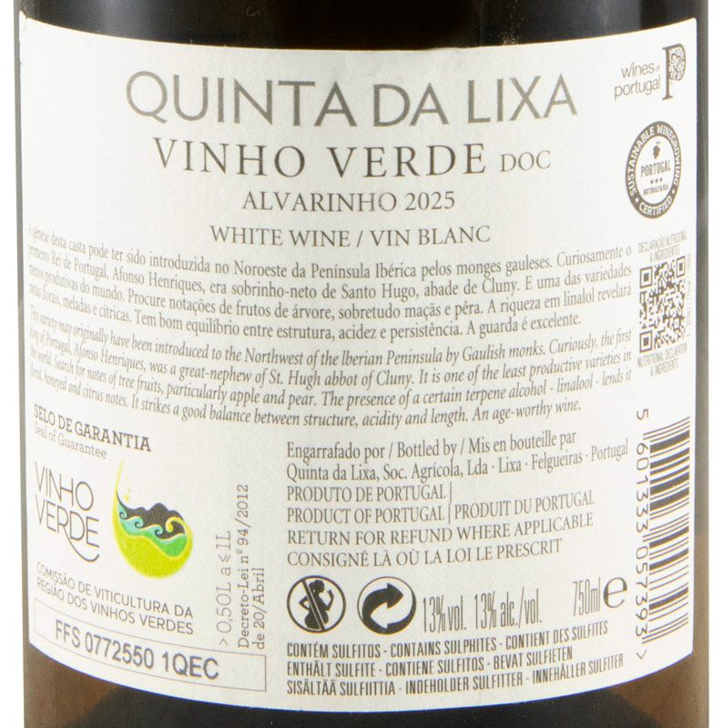 2025 Quinta da Lixa Alvarinho Escolha branco