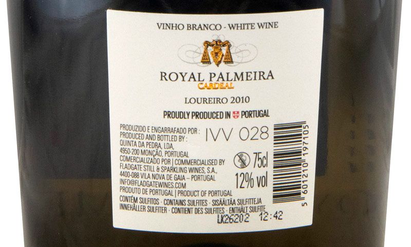 2010 Royal Palmeira Cardeal Loureiro branco
