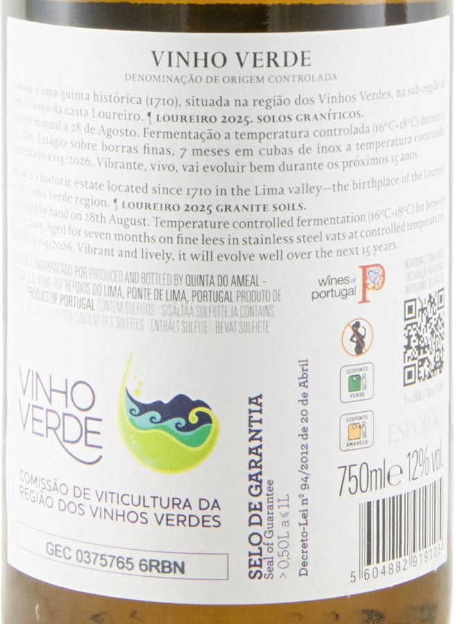 2025 Quinta do Ameal Loureiro branco