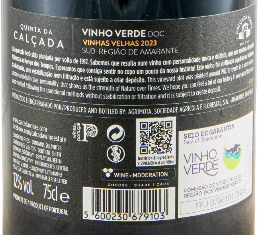 2023 Quinta da Calçada Vinhas Velhas branco