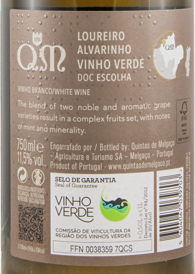 2025 Quintas de Melgaço QM Loureiro & Alvarinho branco