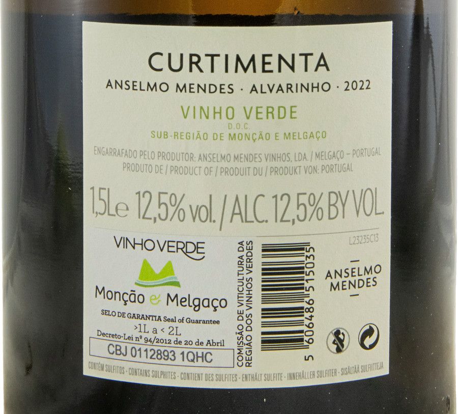 2022 Anselmo Mendes Curtimenta Alvarinho branco 1,5L