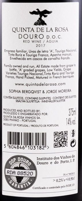 2017 Quinta de La Rosa tinto 37,5cl