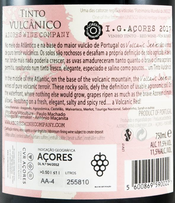 2017 Tinto Vulcânico red