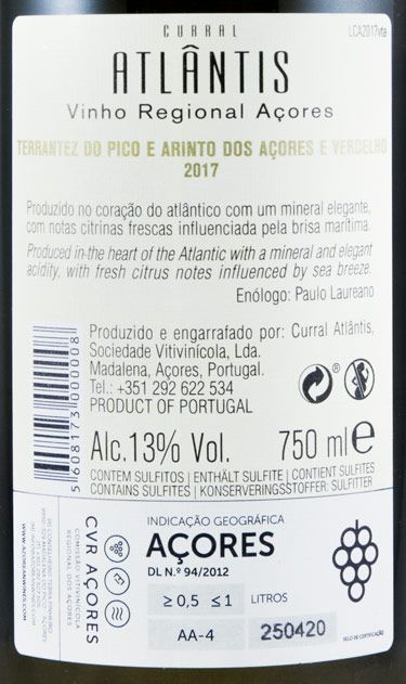 2017 Curral Atlântis Terrantez do Pico white