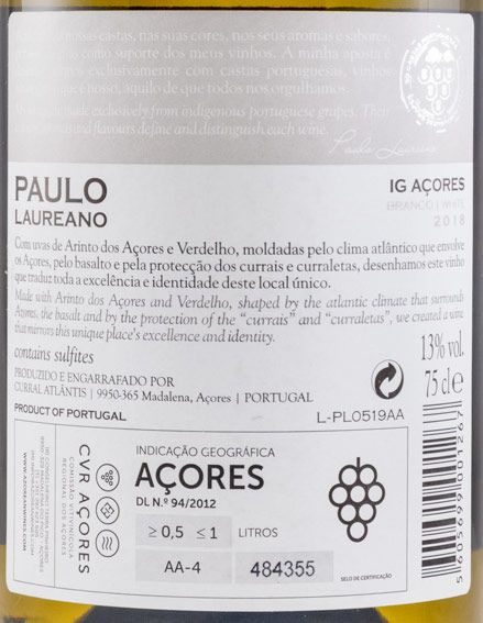 2018 Paulo Laureano Açores branco