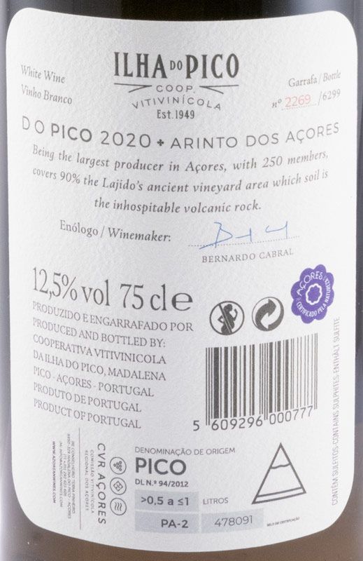 2020 Picowines Arinto dos Açores white