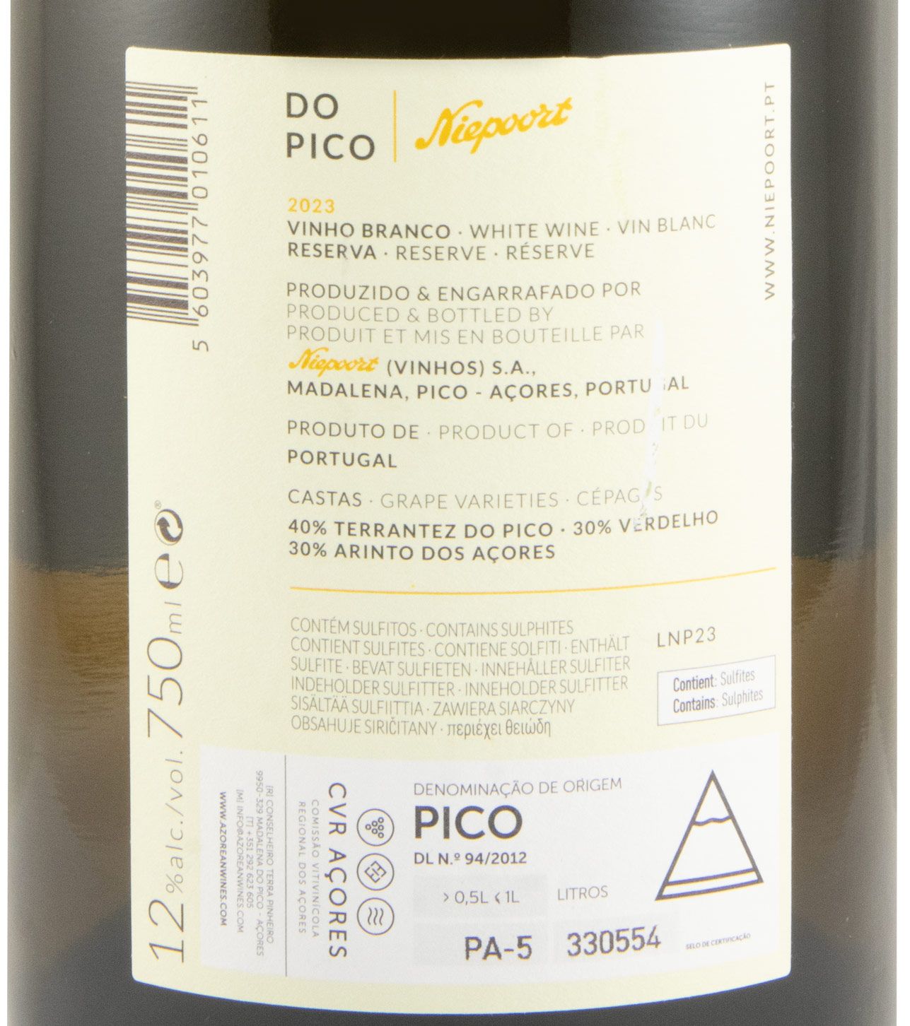 2023 Niepoort Açores Reserva branco
