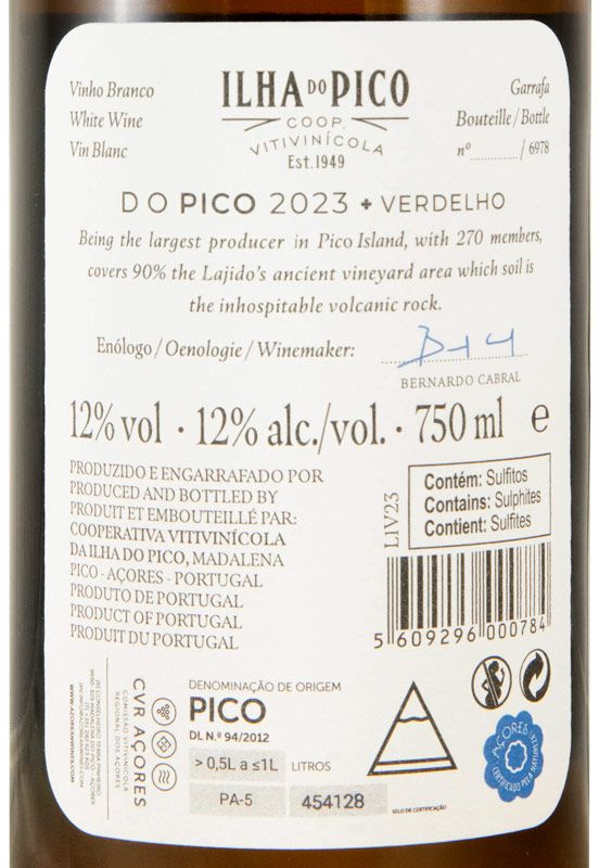2023 Picowines Verdelho do Pico white