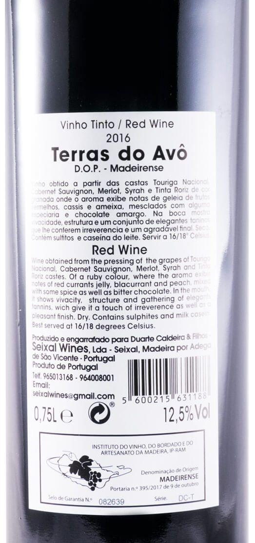 2016 Terras do Avô red