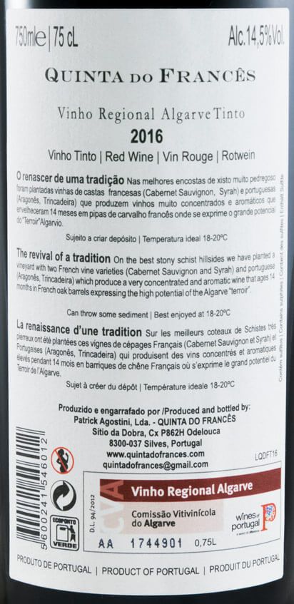 2016 Quinta do Francês red