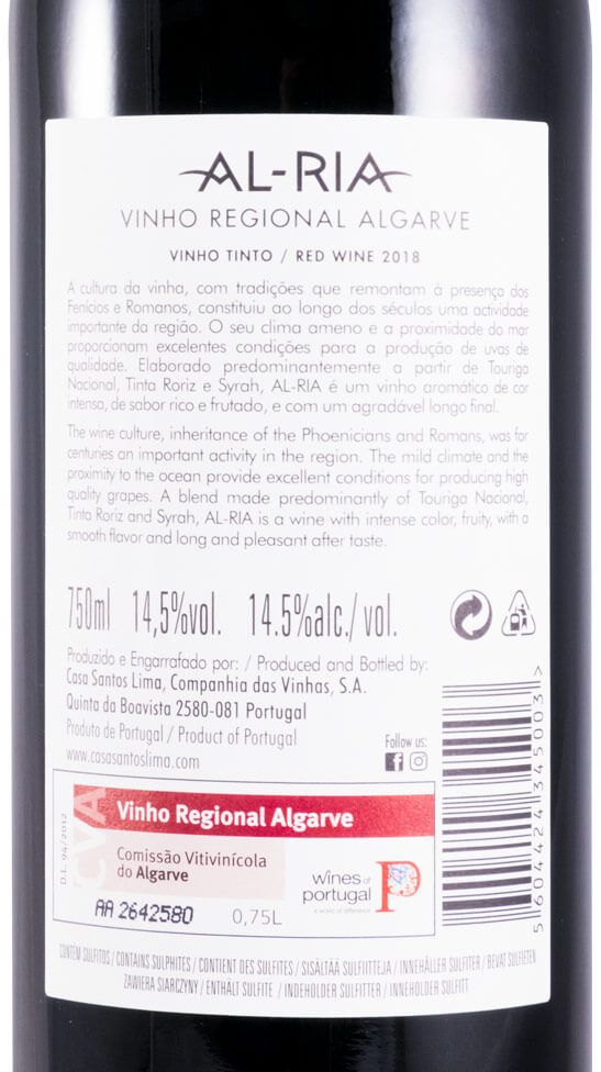 2018 Casa Santos Lima Al-Ria red