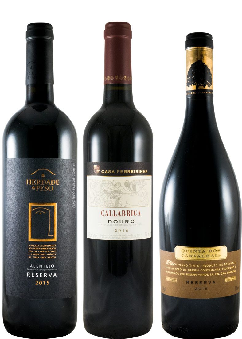Pack Herdade do Peso Reserva + Callabriga + Quinta dos Carvalhais Reserva red