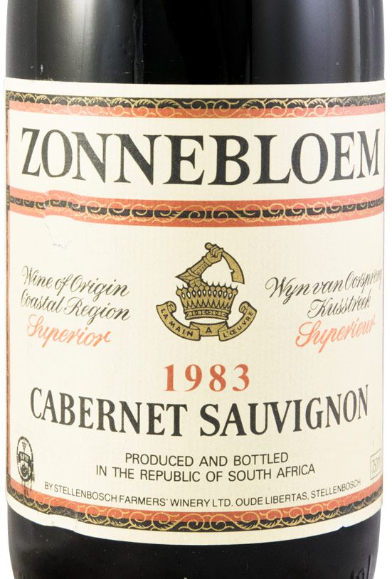 1983 Zonnebloem Cabernet Sauvignon Stellenbosh tinto