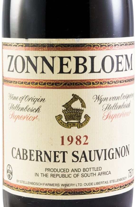 1982 Zonnebloem Cabernet Sauvignon Stellenbosh tinto