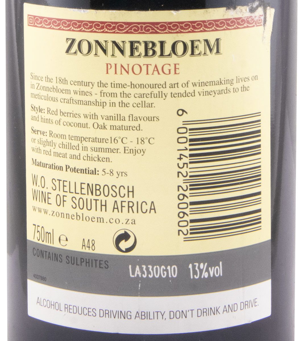 2018 Zonnebloem Pinotage tinto