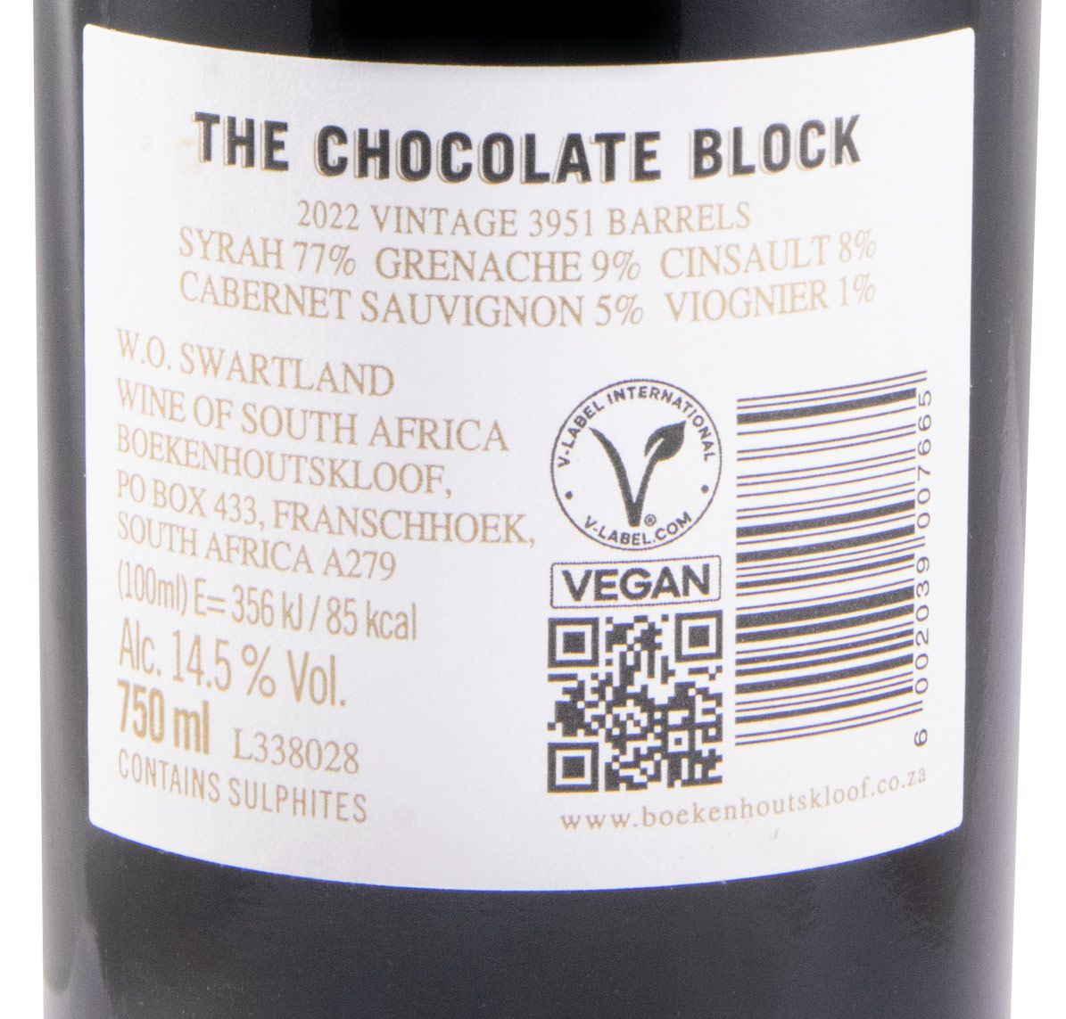 2022 The Chocolate Block Swartland tinto