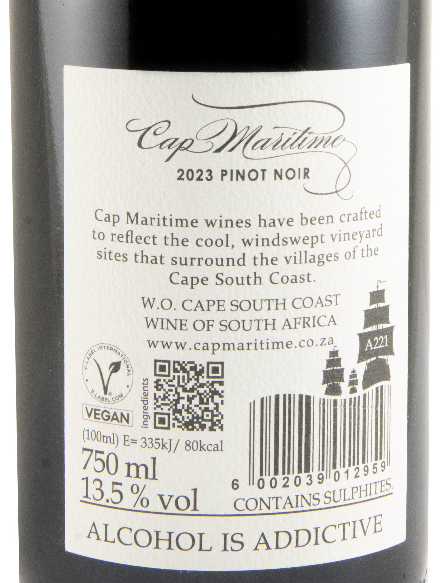 2023 Cap Maritime Pinot Noir Coastal tinto