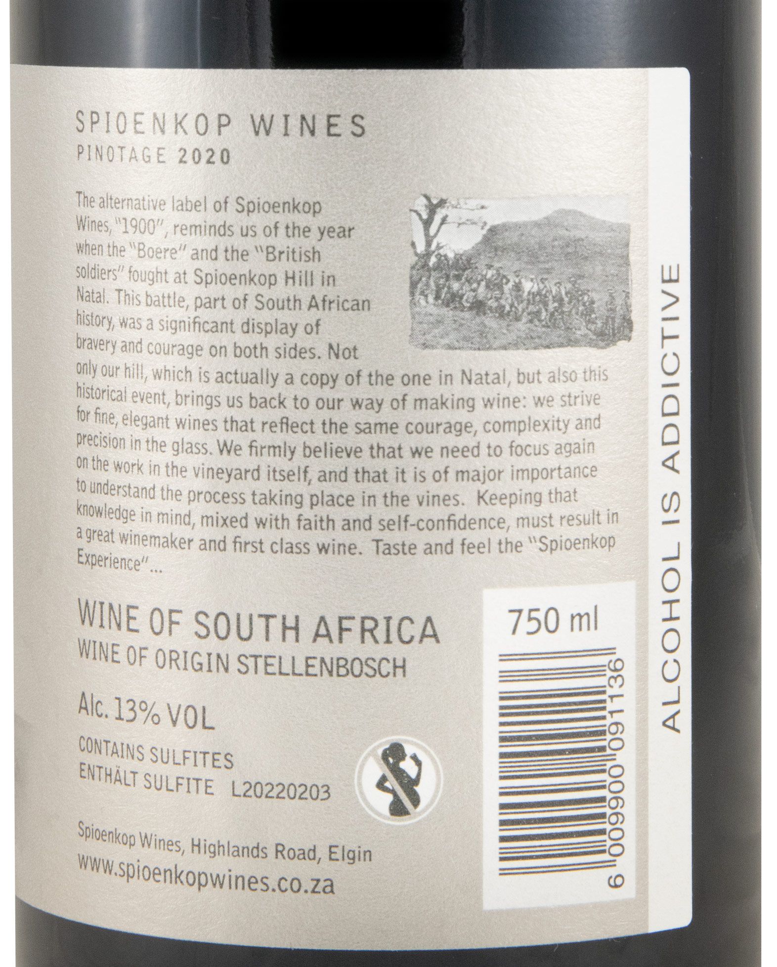 2020 Spioenkop 1900 Pinotage Elgin Valley red