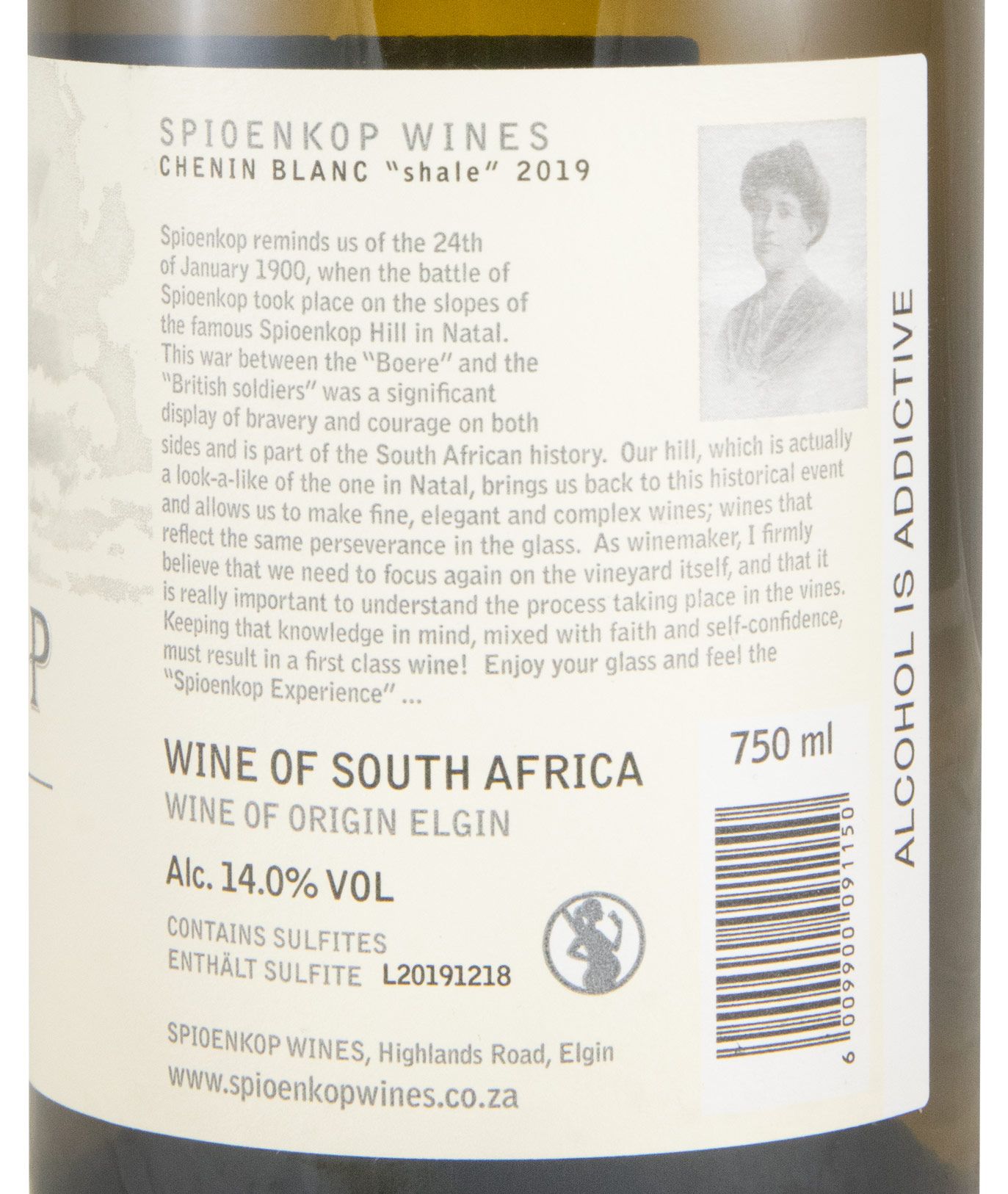 2019 Spioenkop Johanna Brandt Chenin Blanc Elgin Valley white