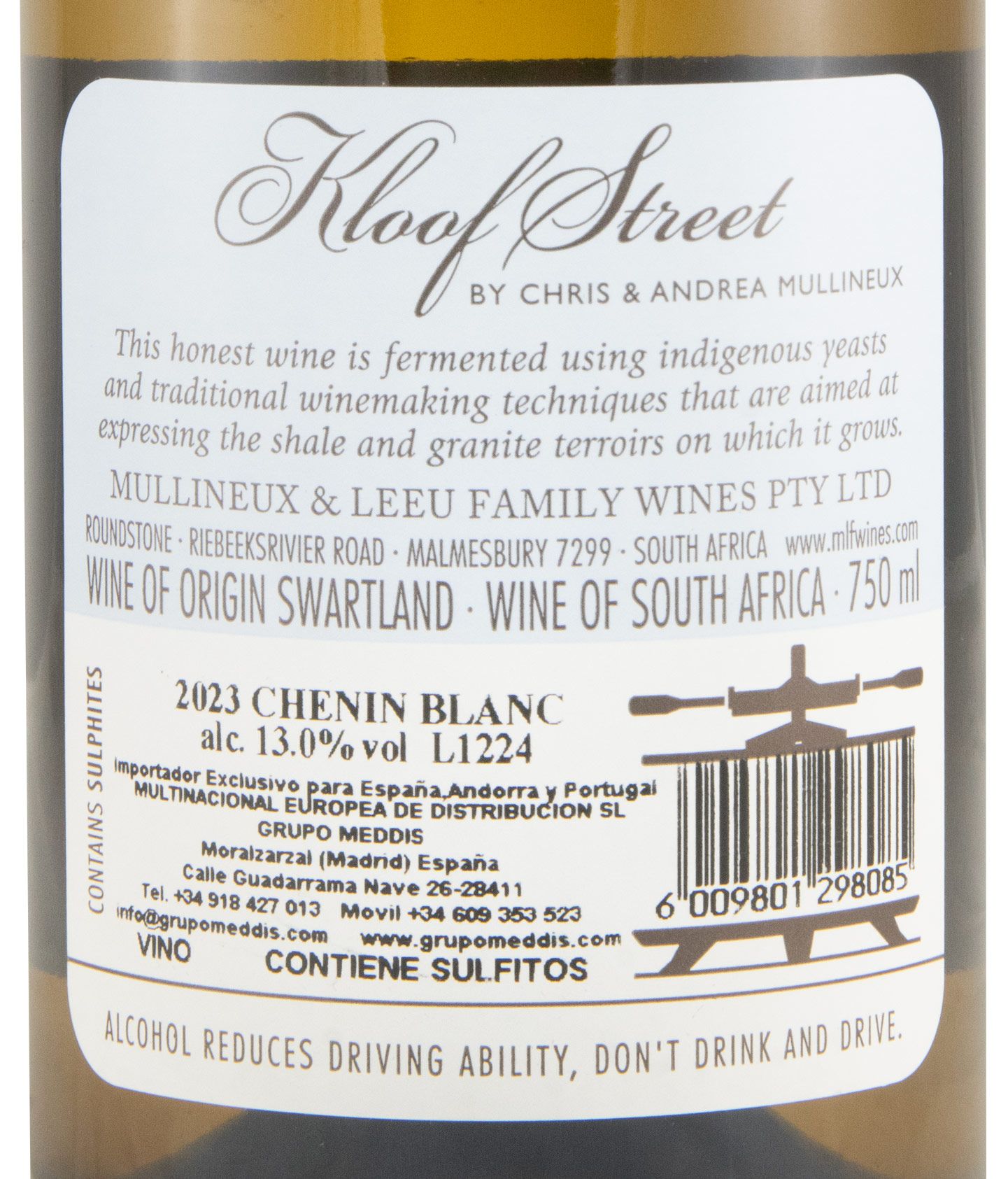 2023 Mullineux Kloof Street Old Vine Chenin Blanc Swartland white