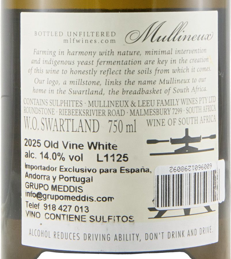 2025 Mullineux Old Vines Swartland branco