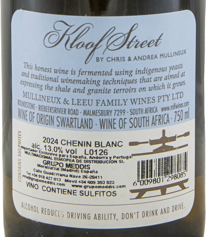 2024 Mullineux Kloof Street Old Vine Chenin Blanc Swartland branco