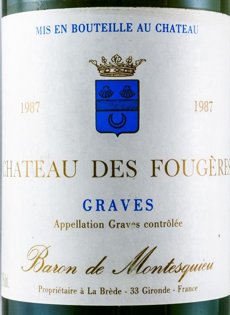 1987 Château de Fougères Baron de Montesquieu branco