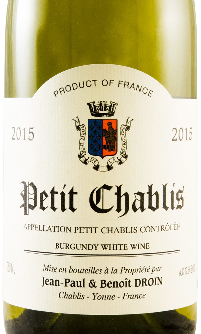 2015 Jean-Paul & Benoît Droin Petit Chablis white