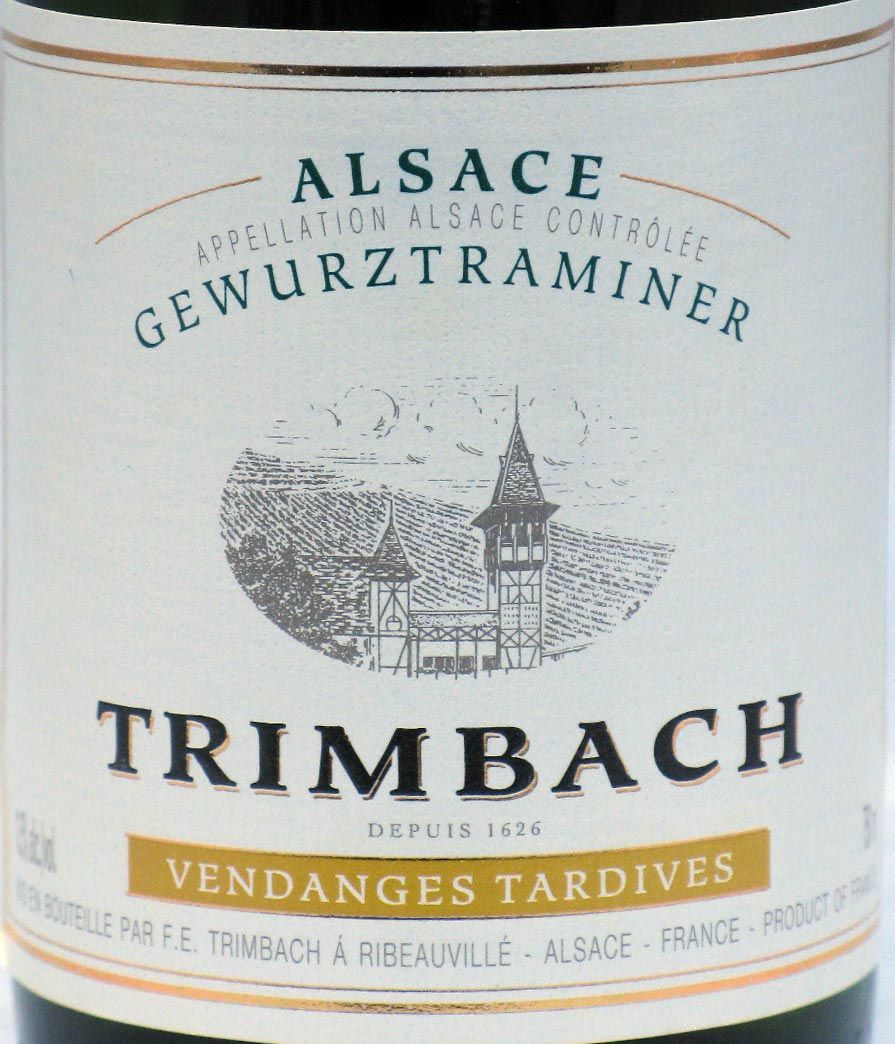 2002 Maison Trimbach Gewürzstraminer Late Harvest Alsace white