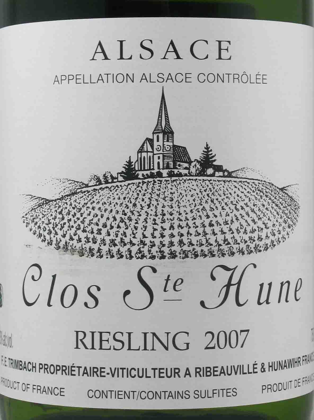 2007 Maison Trimbach Clos Ste Hune Riesling Alsace branco