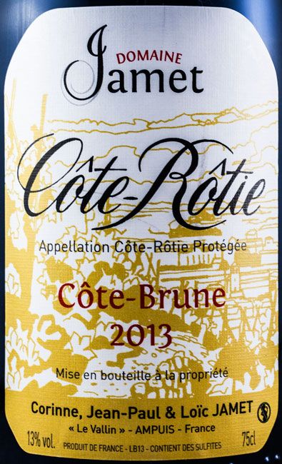 2013 Domaine Jamet Côte-Brune Côte-Rôtie tinto