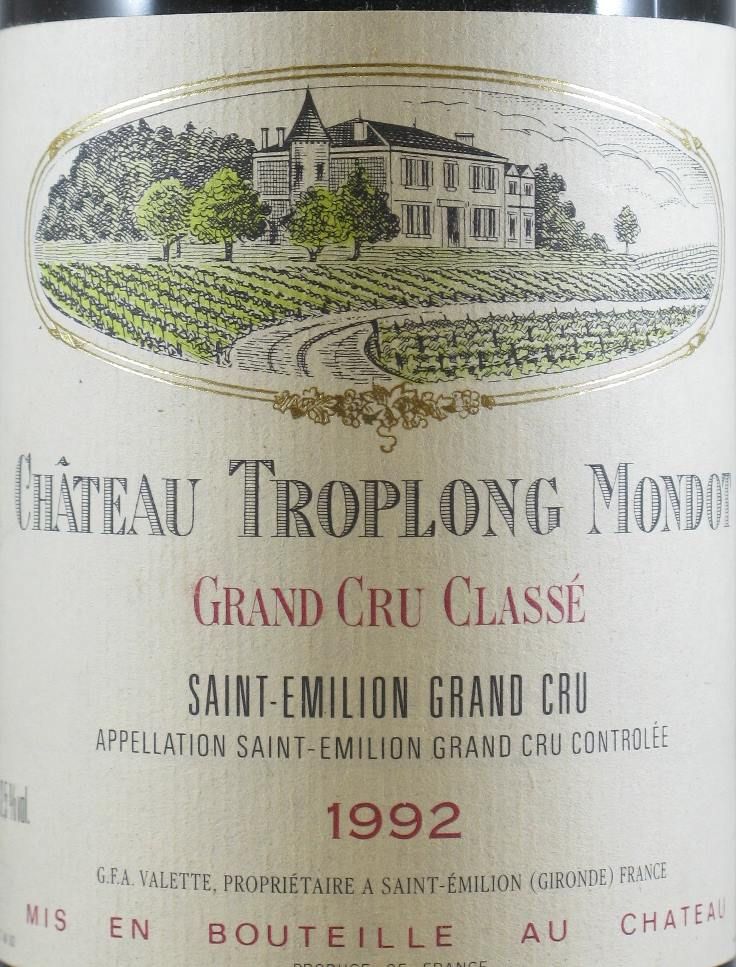 1992 Château Troplong Mondot Saint-Émilion tinto