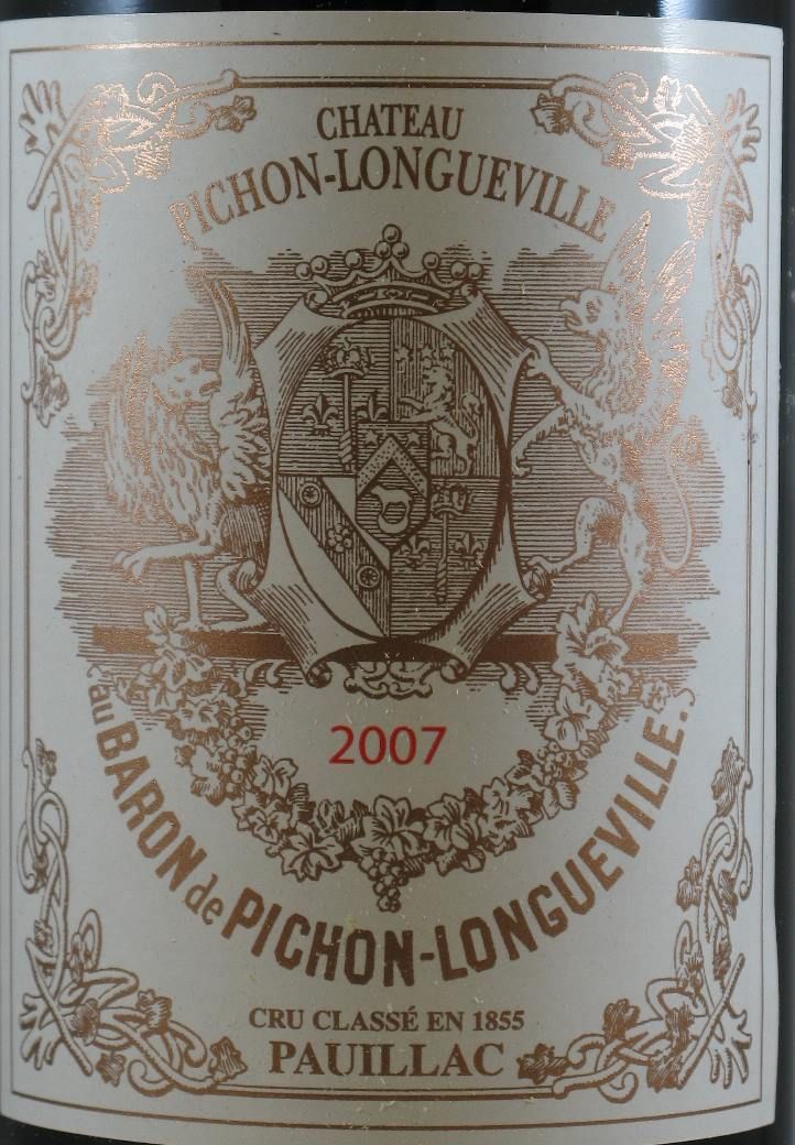 2007 Château Pichon-Longueville au Baron de Pichon-Longueville Pauillac red