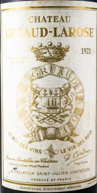1921 Château Gruaud Larose Cordier Saint-Julien tinto