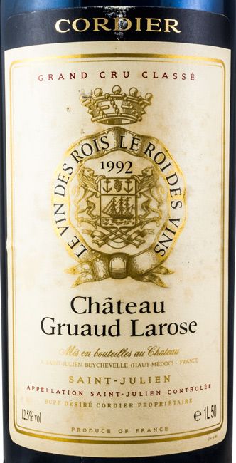 1992 Château Gruaud Larose Cordier Saint-Julien tinto 1,5L