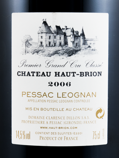 2006 Château Haut-Brion Pessac-Léognan tinto