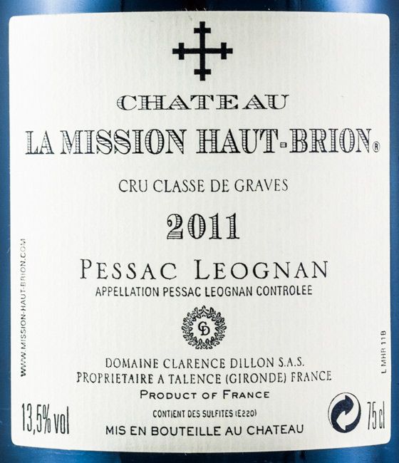 2011 Château La Mission Haut-Brion Pessac-Léognan tinto