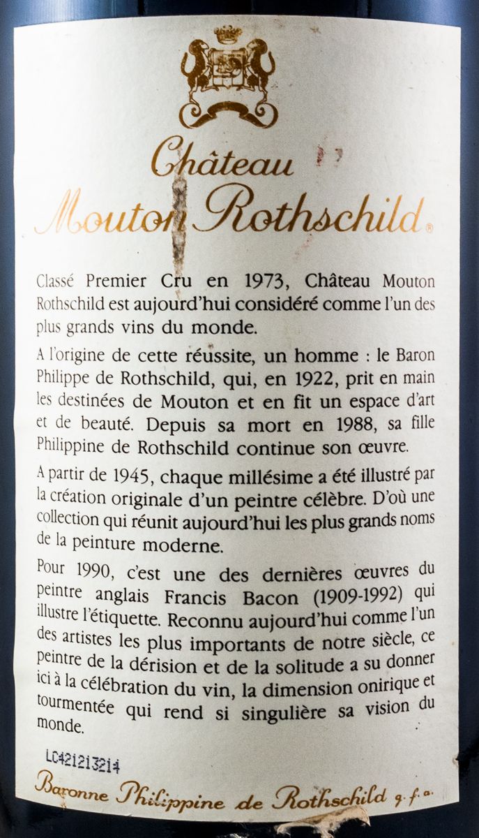 1990 Château Mouton Rothschild Pauillac tinto