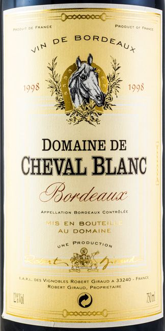 1998 Cheval Blanc Robert Giraud tinto