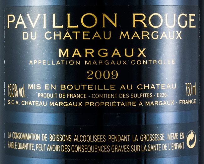 2009 Château Margaux Pavillon Rouge red