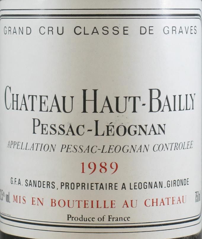 1989 Château Haut Bailly Pessac-Léognan tinto