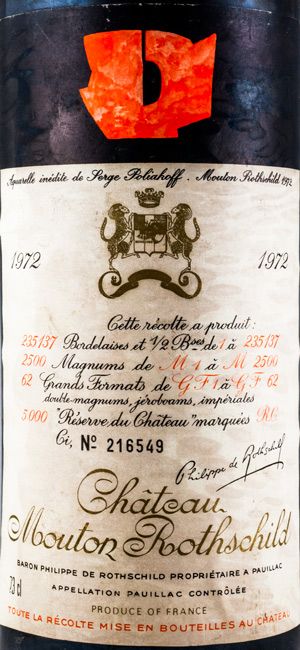 1972 Château Mouton Rothschild Pauillac tinto