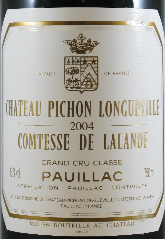 2004 Château Pichon Longueville Comtesse de Lalande Pauillac tinto