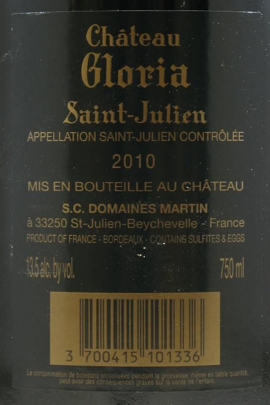 2010 Château Gloria Saint-Julien tinto