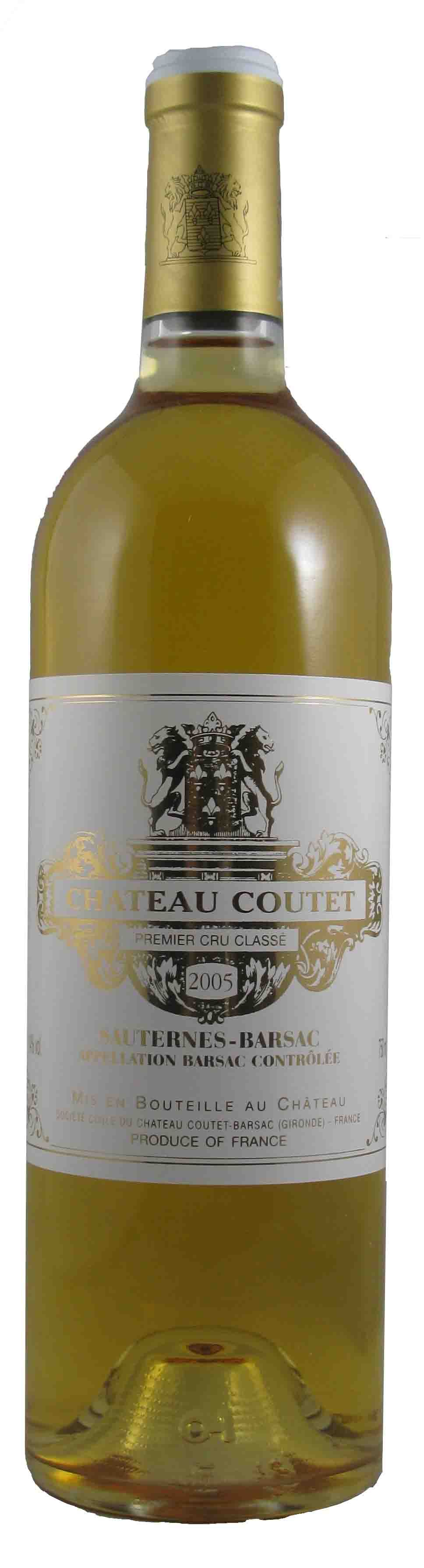 2005 Château Coutet 1er Cru Sauternes branco