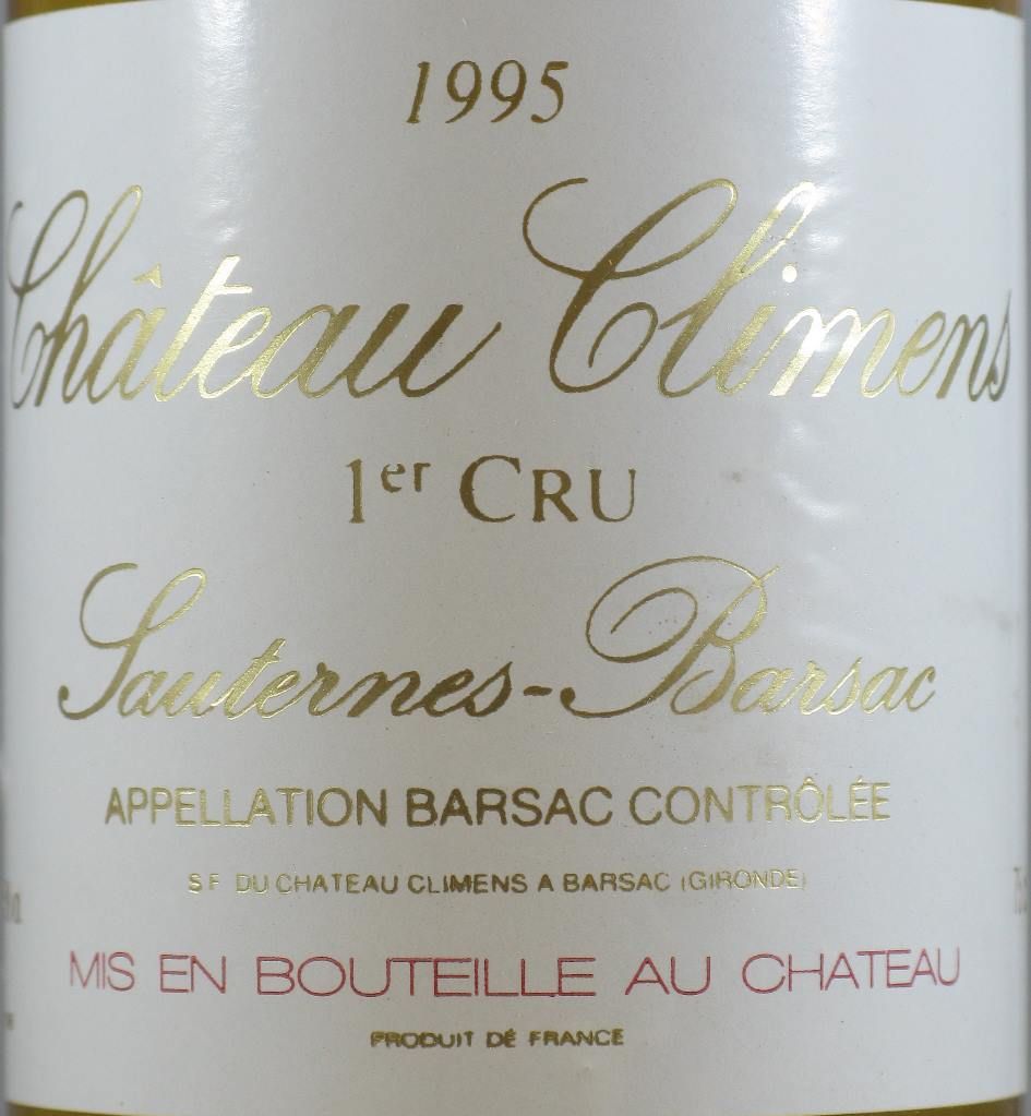 1995 Château Climens Barsac Sauternes white
